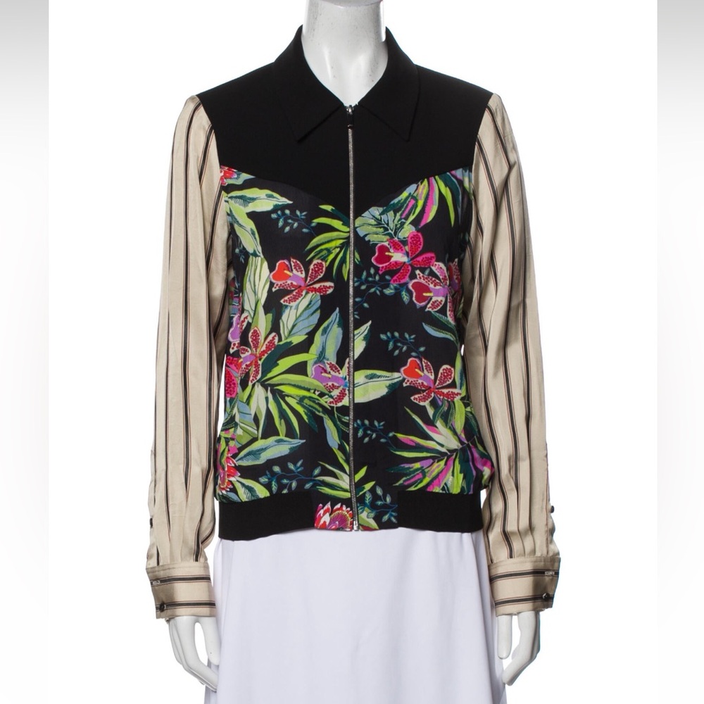 Barbara Bui Printed Floral Bomber Jacket